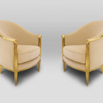 A pair of Art Deco bergeres
