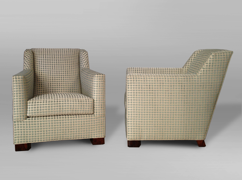 A pair of Art Deco armchairs attributed to DIM 2