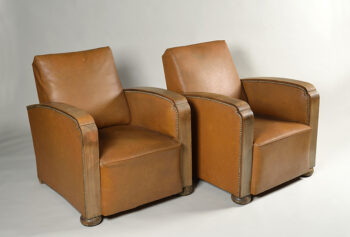 A pair of art deco armchairs