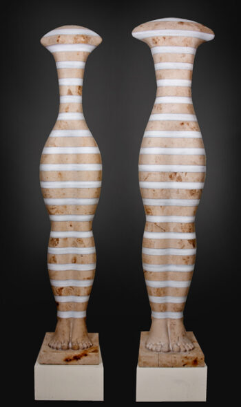 A pair of contemporary neo-Egyptian figures