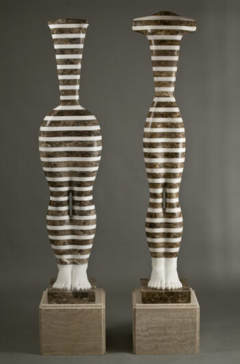A pair of figural sculptures