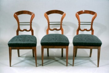 A set of three Biedermeier side chairs