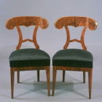 A pair of Biedermeier side chairs