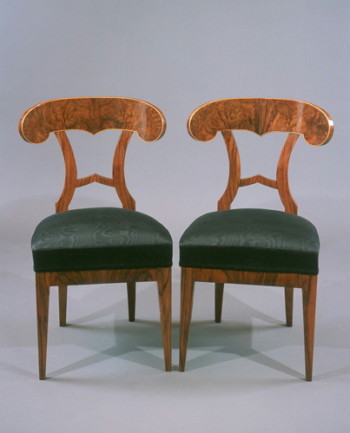 A pair of Biedermeier side chairs