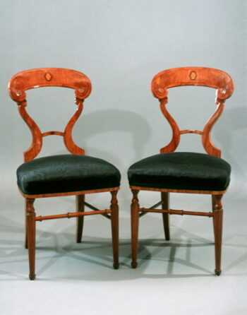 A pair of Biedermeier side chairs
