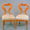 A pair of Biedermeier side chairs