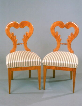 A pair of Biedermeier side chairs