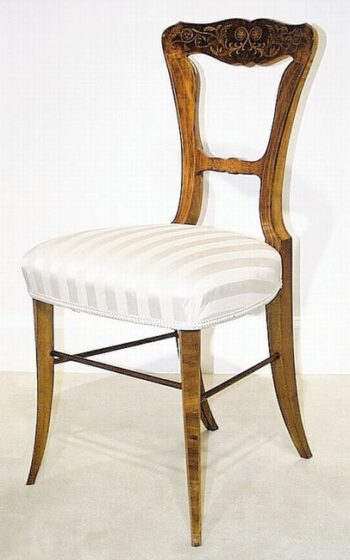 A pair of Biedermeier side chairs