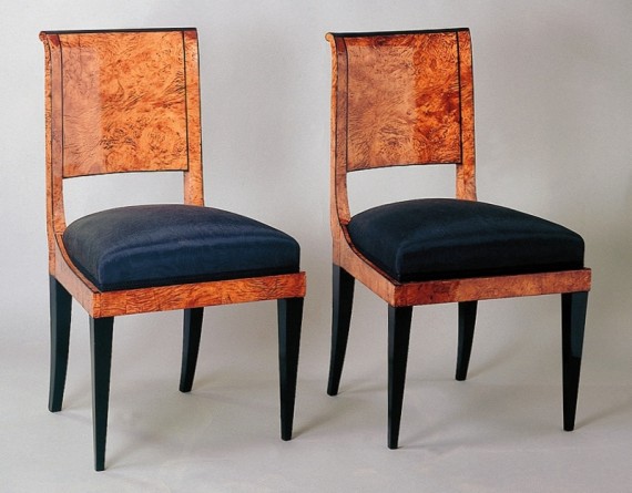 A pair of Neoclassical side chairs