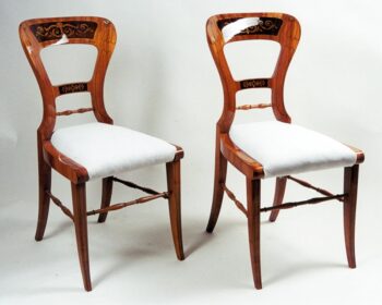 A pair of Biedermeier side chairs