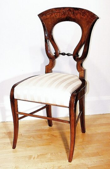 Set of six Biedermeier side chairs