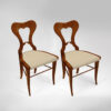 A pair of Biedermeier side chairs
