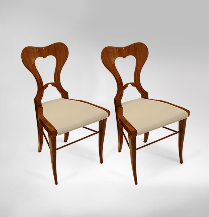 A pair of Biedermeier side chairs 3