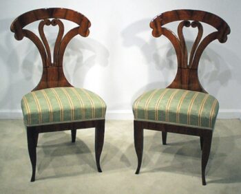 Set of four Biedermeier side chairs