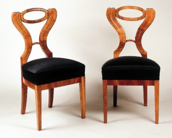 A pair of Biedermeier side chairs
