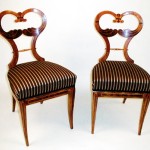 A pair of Biedermeier side chairs