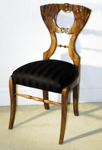 Set of six Biedermeier side chairs