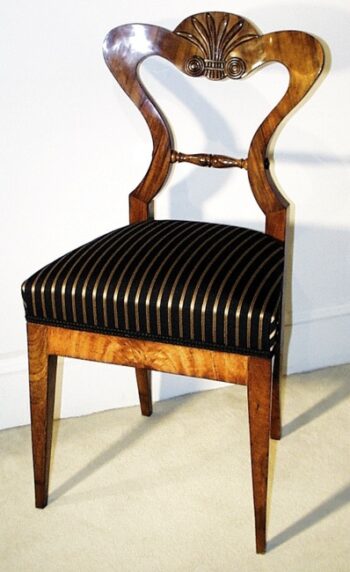 Set of six Biedermeier side chairs