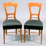 A pair of Biedermeier side chairs