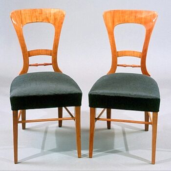 A pair of Biedermeier side chairs