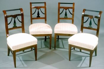 Set of four Biedermeier side chairs