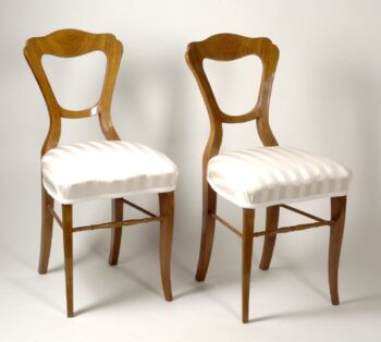 A pair of Biedermeier side chairs