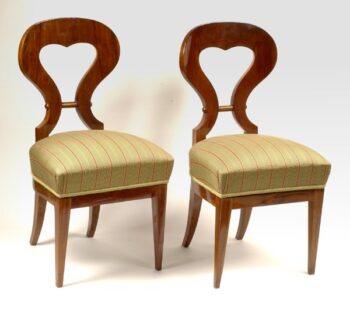 A pair of Biedermeier side chairs