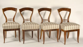 A set of four Biedermeier side chairs