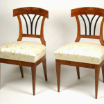 A pair of Biedermeier side chairs
