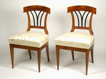 A pair of Biedermeier side chairs