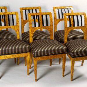 Set of six Biedermeier dining chairs