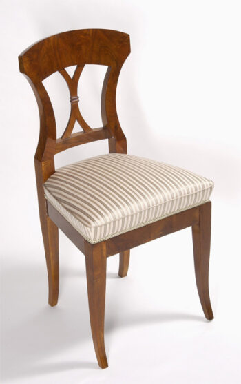 A set of four Biedermeier side chairs