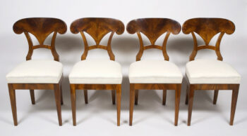 A set of four Biedermeier side chairs