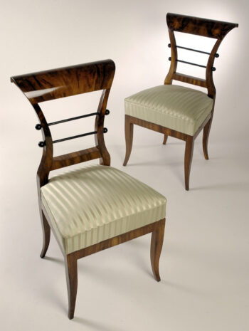A pair of Biedermeier side chairs