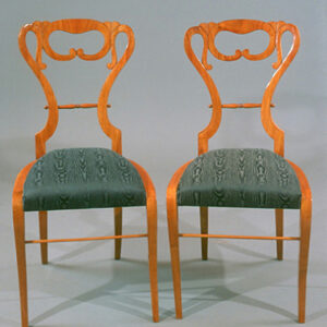 A pair of Biedermeier lady's side chairs