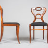 A set of four sleek and elegant Biedermeier side chairs