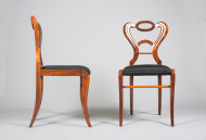 A set of four sleek and elegant Biedermeier side chairs 3