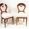 A set of five Biedermeier side chairs