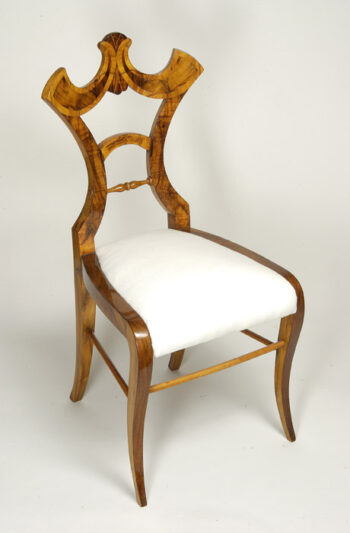 An exceptional pair of Biedermeier side chairs