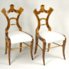 An exceptional pair of Biedermeier side chairs