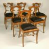 A set of six Biedermeier side chairs