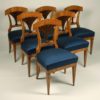 A set of six Biedermeier dining chairs