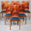 A set of six vivid Art Deco side chairs