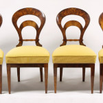 A set of four Biedermeier side chairs