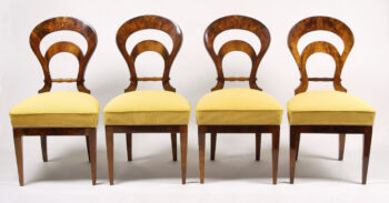 A set of four Biedermeier side chairs