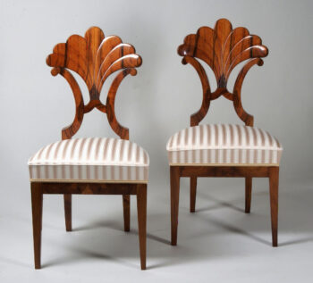 A pair of Biedermeier side chairs