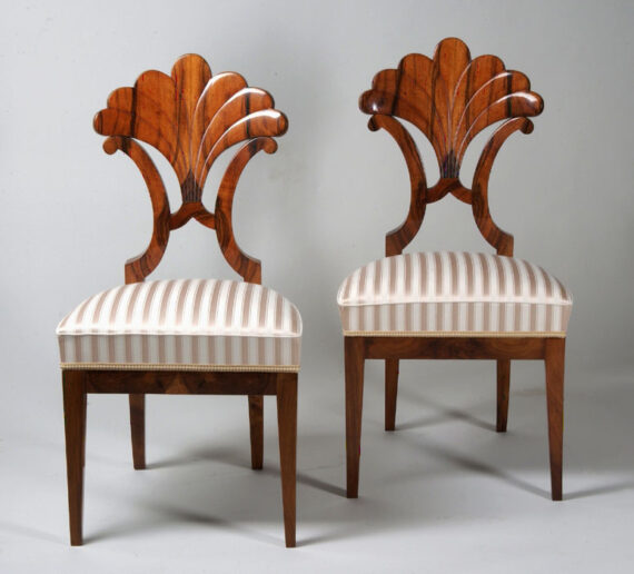 A pair of Biedermeier side chairs