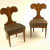 A pair of important Biedermeier side chairs