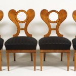 A set of four Biedermeier dining chairs
