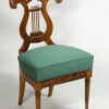 An unusual lyre-shaped Biedermeier side chair